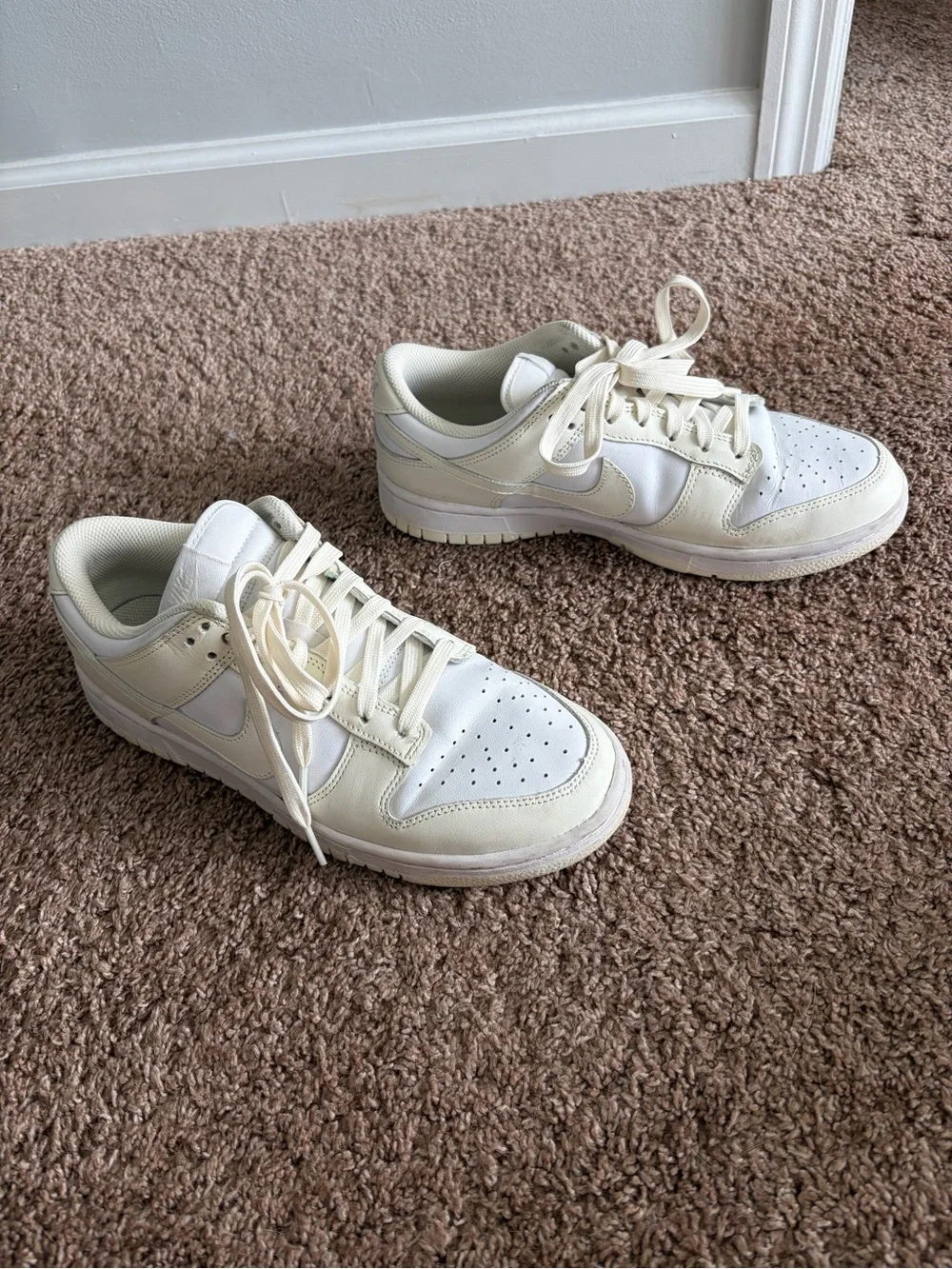 Nike dunk low Sneakers in Cream and White womens 9.5